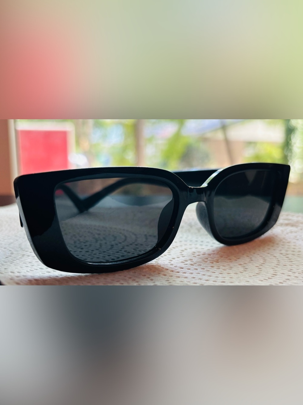 VLogo / Black Square UNISex Sunglasses with Gold Accent